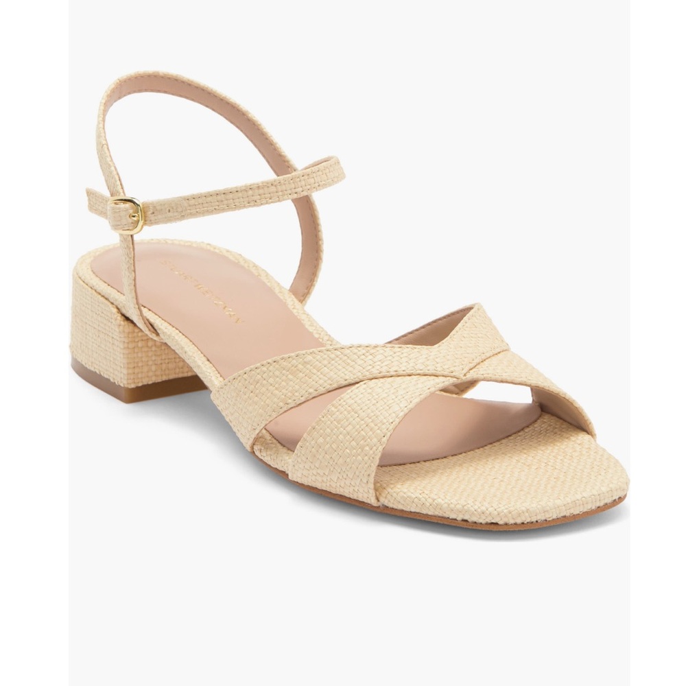 Stuart Weitzman Tan Block Heel Sandals